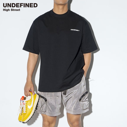 UNDEFINED高品质小领口260g中磅抗变形潮牌小压胶微宽松短袖T恤
