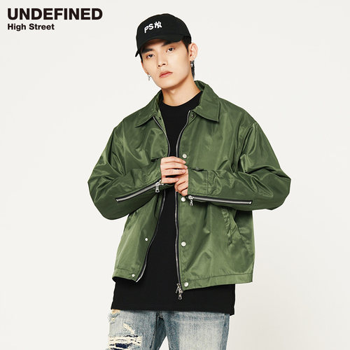 undefined金属尼龙廓形教练服