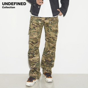 Undefined collection多口袋工装阔腿迷彩伞兵裤工装长裤