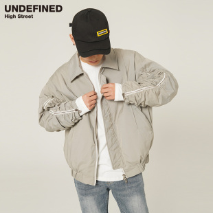 1空军夹克ins潮棉衣 饰褶皱MA Undefined高街风双袖 RIri拉链开衩装