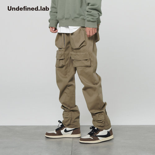 高街斜纹棉布军事风格工装裤