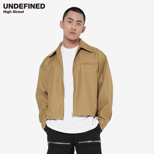 NO.9 面料拉链夹克 OFFICE高街潮牌方领简约廓形西装