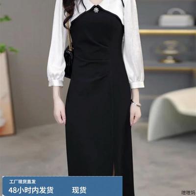 大码女装秋冬季流行穿搭高端精致连衣裙2025新款今年流行爆款裙子