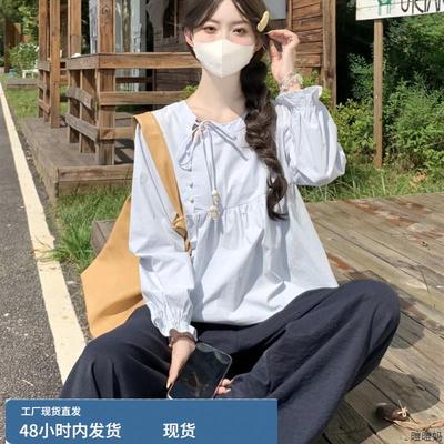 早秋多巴胺穿搭套装裤子海边出片亚麻棉麻韩系气质一整套ootd穿搭