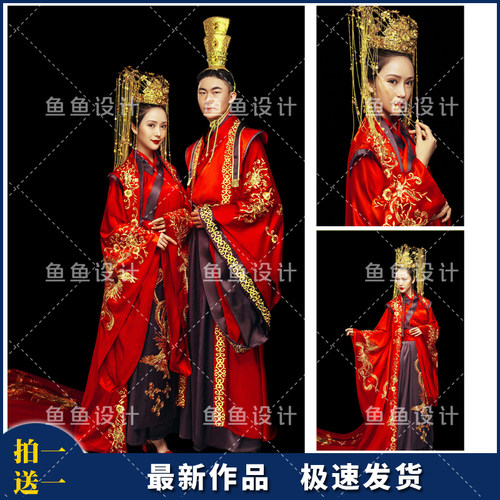 中国风婚纱照样片汉服样片影楼新样片放大工作室婚纱照客片h490
