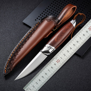 爆款新款热卖高硬度龙骨一体手把肉小直刀手把肉直刀随身m390小刀