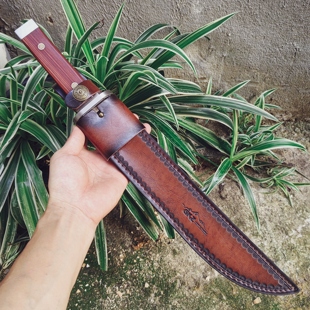 新款户外刀具防身小刀一体龙骨砍柴开路排障刀折叠锻打水果刀屠宰