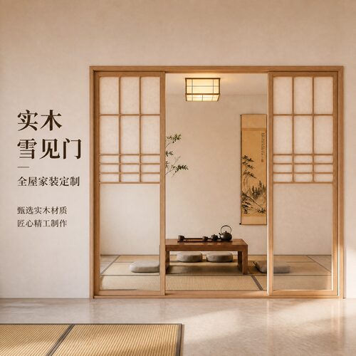 定制实木雪见门全国上门安装