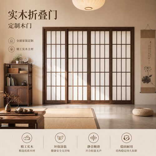 定制实木折叠门全国上门安装