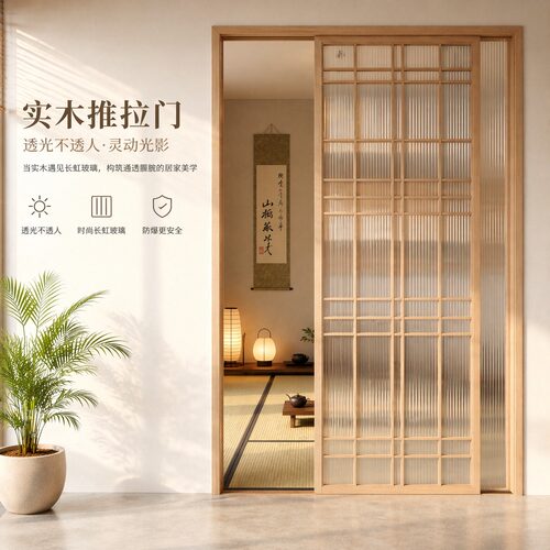 定制实木推拉门全国上门安装