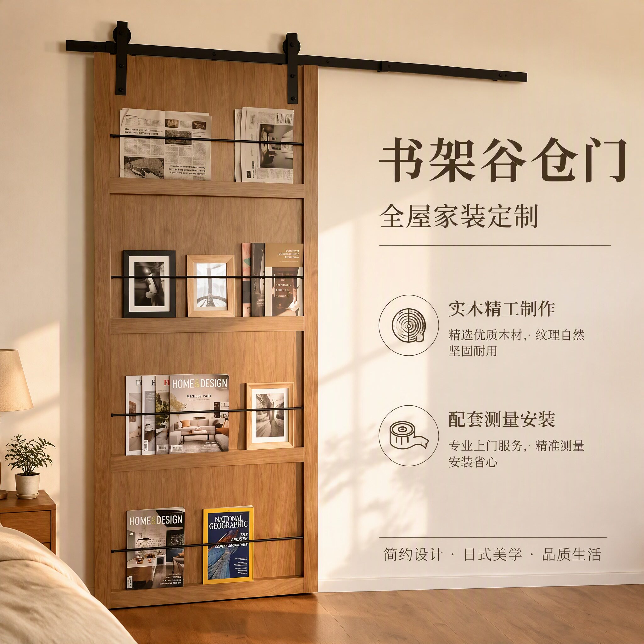 定制书架谷仓门全国上门安装图片