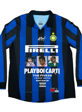 RULEE I AM MUSIC嘻哈PLAYBOI CARTI球衣blokecore长袖球服复古