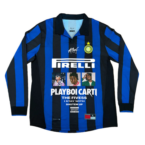 RULEE I AM MUSIC嘻哈PLAYBOI CARTI球衣blokecore长袖球服复古