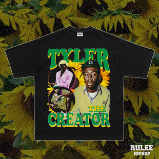 Tyler The Creator造物主Vintage嘻哈夏季短袖说唱宽松街头T恤