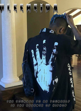 Xxxtentacion Revenge Black BAD 刺绣Polo衫RAP嘻哈短袖T恤说唱