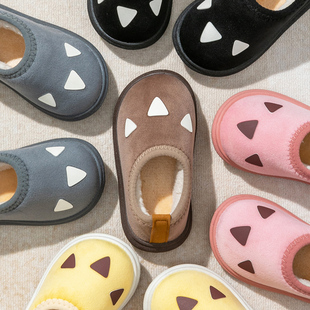 儿童棉鞋地板鞋宝宝袜防滑包女童秋冬季小孩室内家居男童棉拖鞋