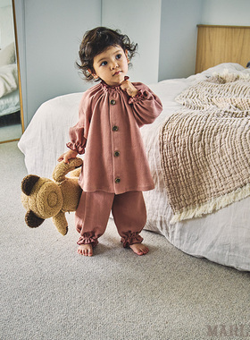 MARLMARL儿童睡衣宽松家居服自主穿衣宝宝腹部弹力束脚春秋lull02