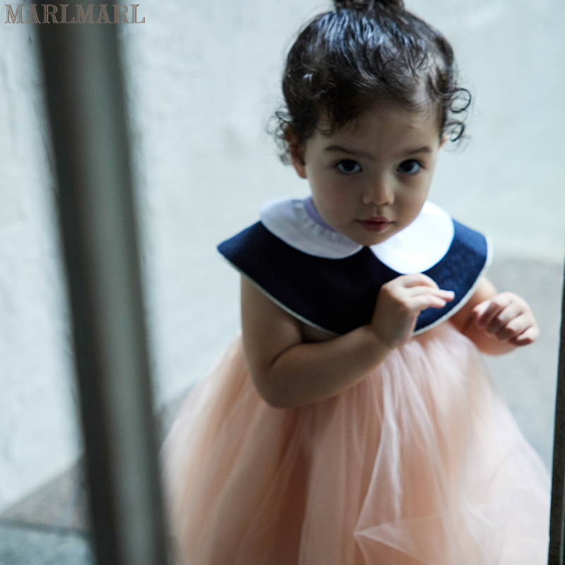 marlmarl女宝宝口水巾可爱吃饭围