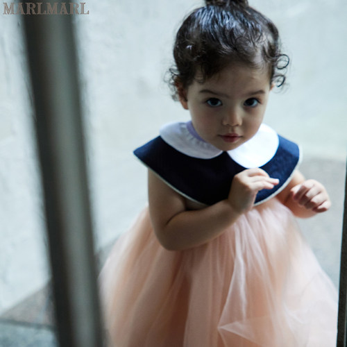 marlmarl女宝宝口水巾可爱吃饭围