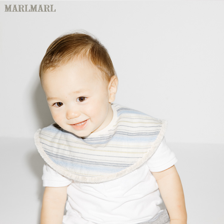 marlmarl宝宝圆形围兜吃饭婴幼儿