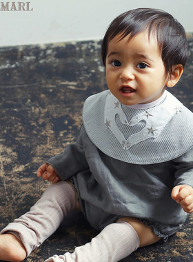 MARLMARL新生婴儿围兜口水巾可旋转吃饭围嘴可爱装饰领collet03