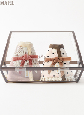 MARLMARL新生儿儿童礼盒婴儿口水巾可定制围兜女宝2件新年礼物