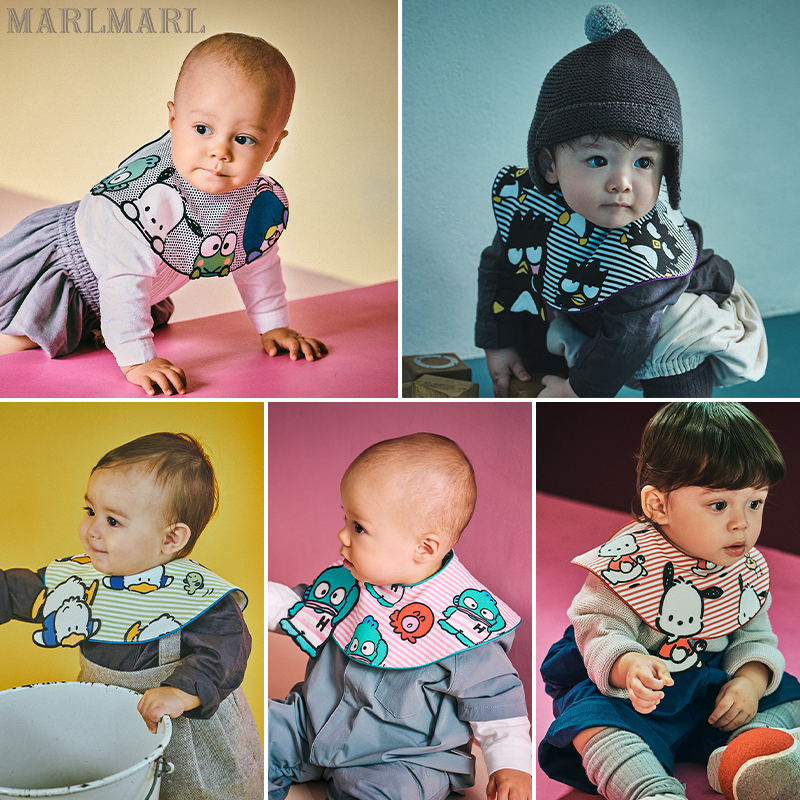 MARLMARL三丽鸥联名HAPIDANBUI限定口水巾围兜婴儿周岁满月礼物