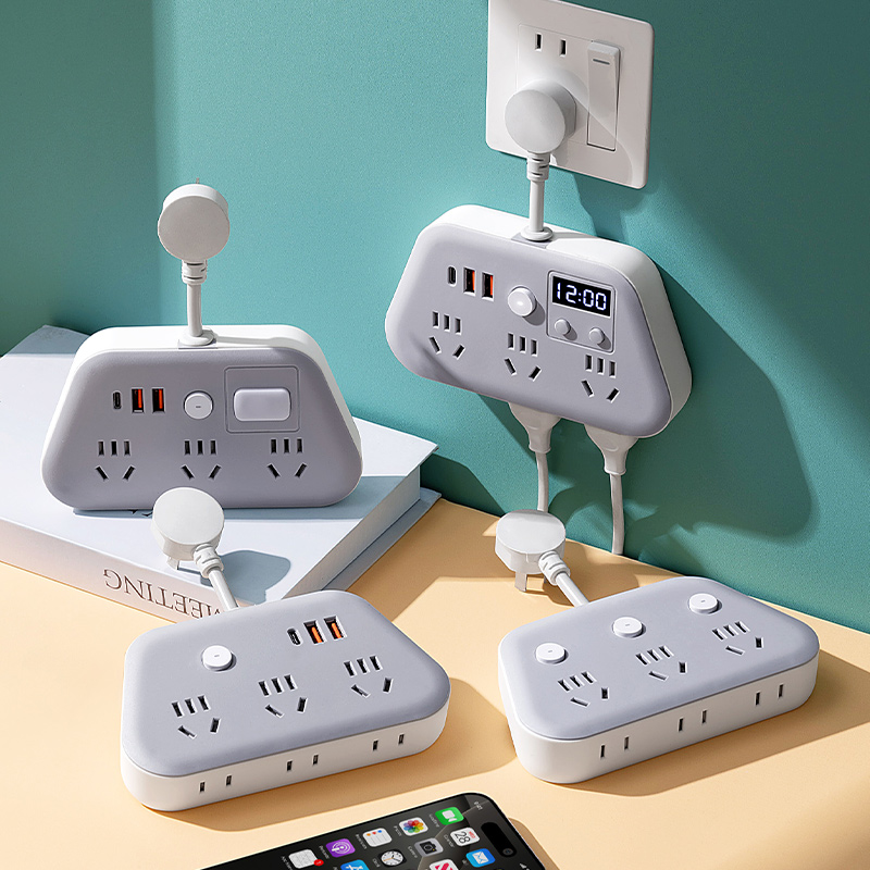 无线插座转换器插座面板多孔多功能夜灯插排万能转换扩展插头usb