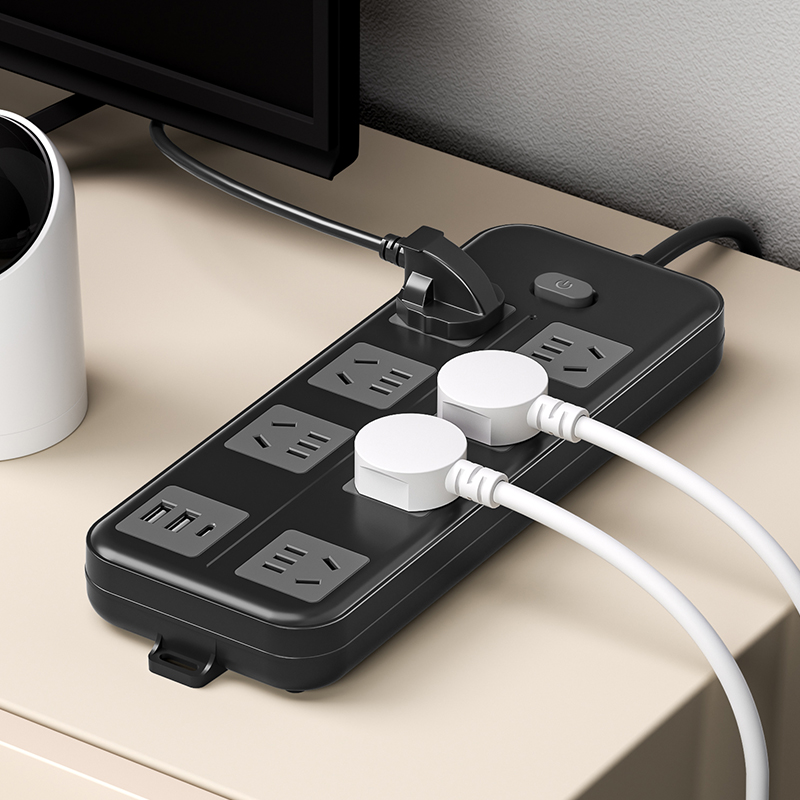 么正午黑色款高颜值快充插座