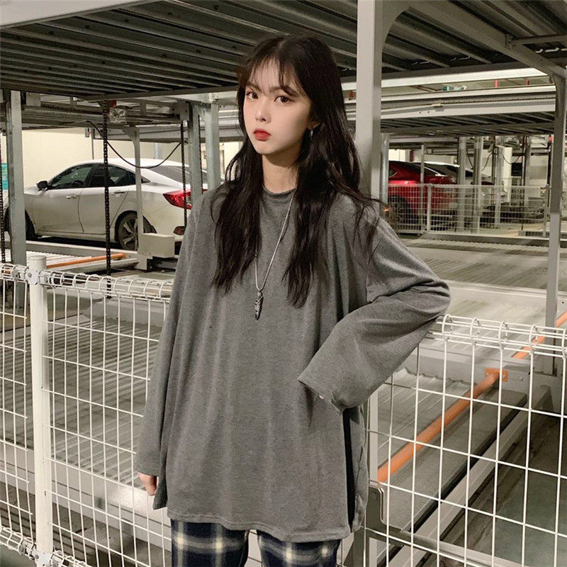 嘻哈原宿百搭纯色t恤女爵士舞jazz跳舞上衣街头hiphop风格秋装