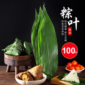 干粽叶包粽子的大粽子叶新鲜纯天然粽叶干粽子叶100张竹棕叶免邮