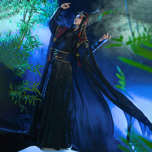 改良版黑白无常cos服汉服套装cosplay服情侣二次元万圣节男女款
