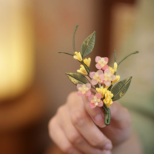古风桂花缠花胸针别针旗袍装饰品