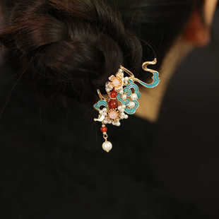 短小发簪祥云新中式国风簪子女童古风儿童碎发插梳丸子头旗袍发饰