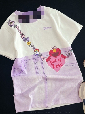 包邮120～160码夏季新款女童卡通印花连衣裙子卡通休闲短袖T恤裙