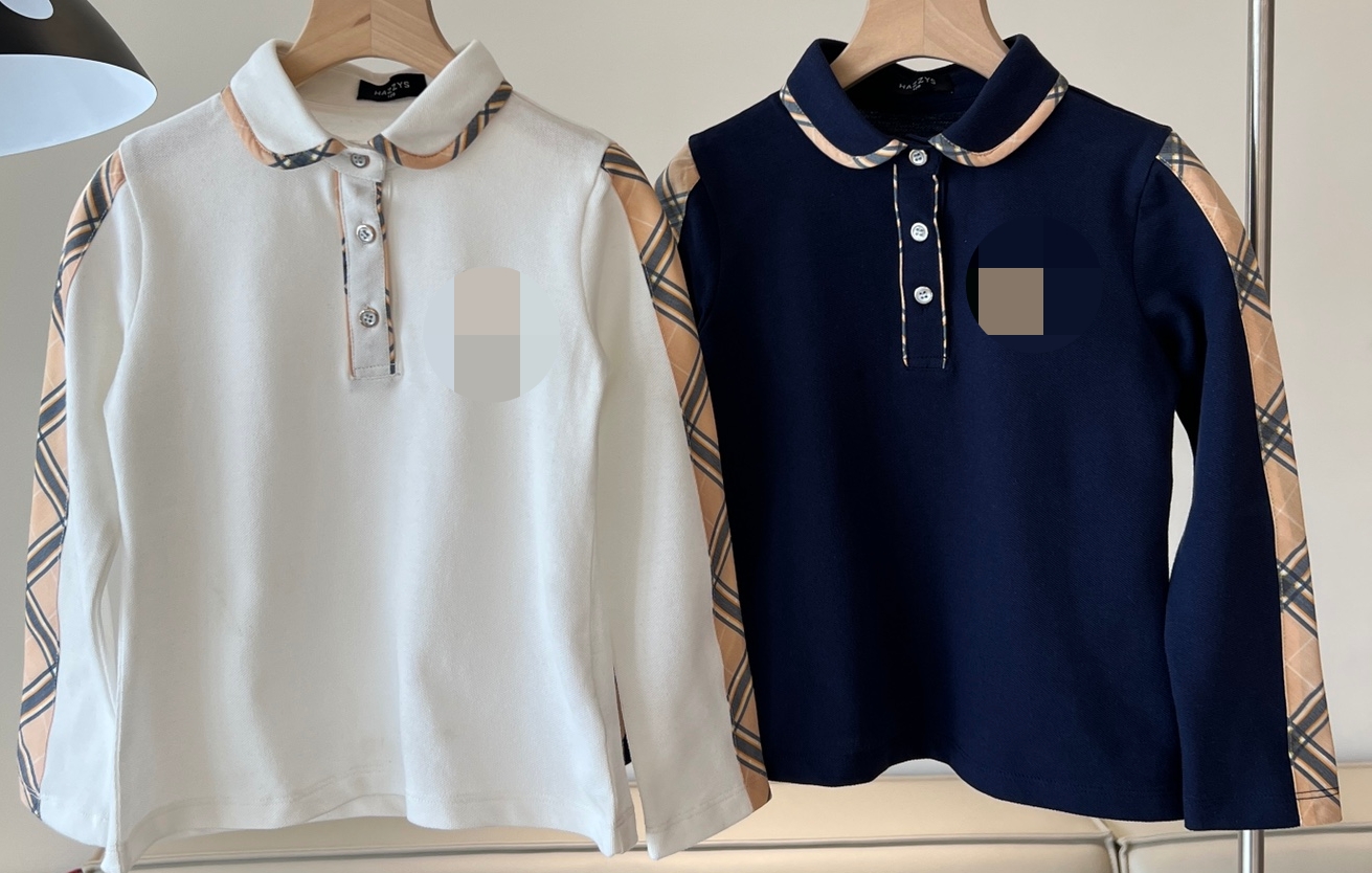 包邮春秋季女童装冬款女孩长袖T恤学院风polo翻领套头格子打底衫