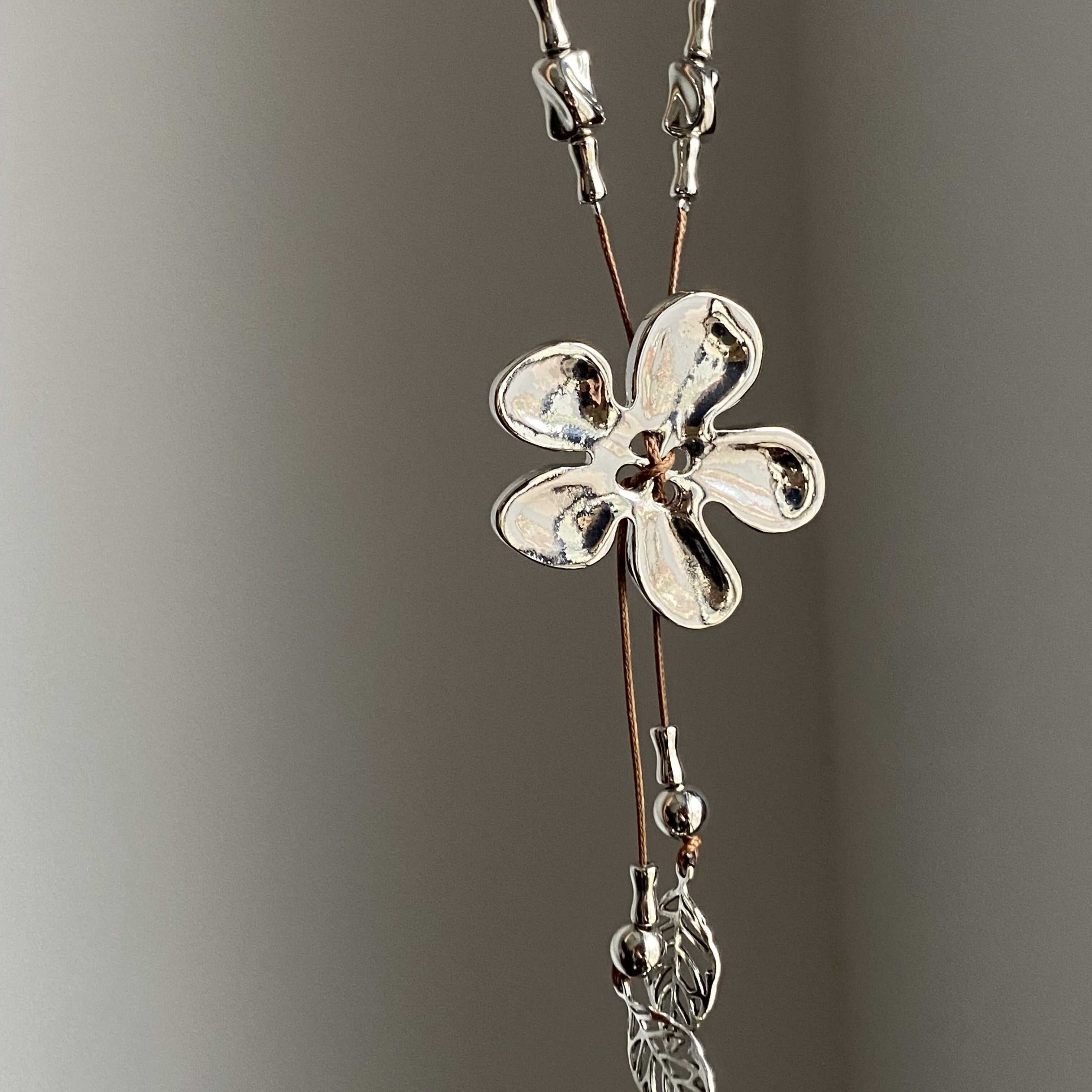 编织绳花朵爱心星星流苏项链女秋冬复古设计感毛衣链长款卫衣配饰