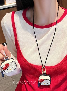 可爱卡通凯蒂猫hellokitty长项链甜美高级感少女心包包钥匙扣挂饰