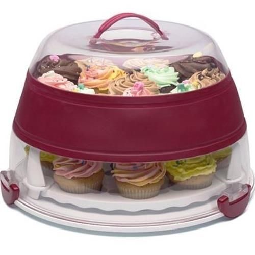 Collapsible Cupcake and Cake Carrier Folding Protective Box