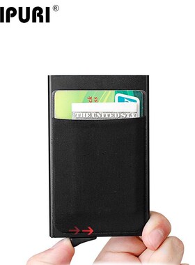Men Aluminum Wallet With Back Pocket ID Card Holder RFID