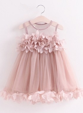 Girls autumn Dress Princess Cowboy Net Yarn kids Dresses