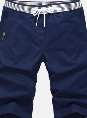 修身裤男men slim casual cotton shorts khaki short pants
