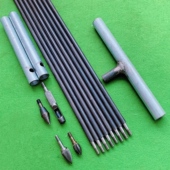 包邮 洛阳铲考古探针取土器钨钢合金头乌木探测工具扎杆探杆配件