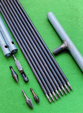 包邮洛阳铲考古探针取土器钨钢合金头乌木探测工具扎杆探杆配件