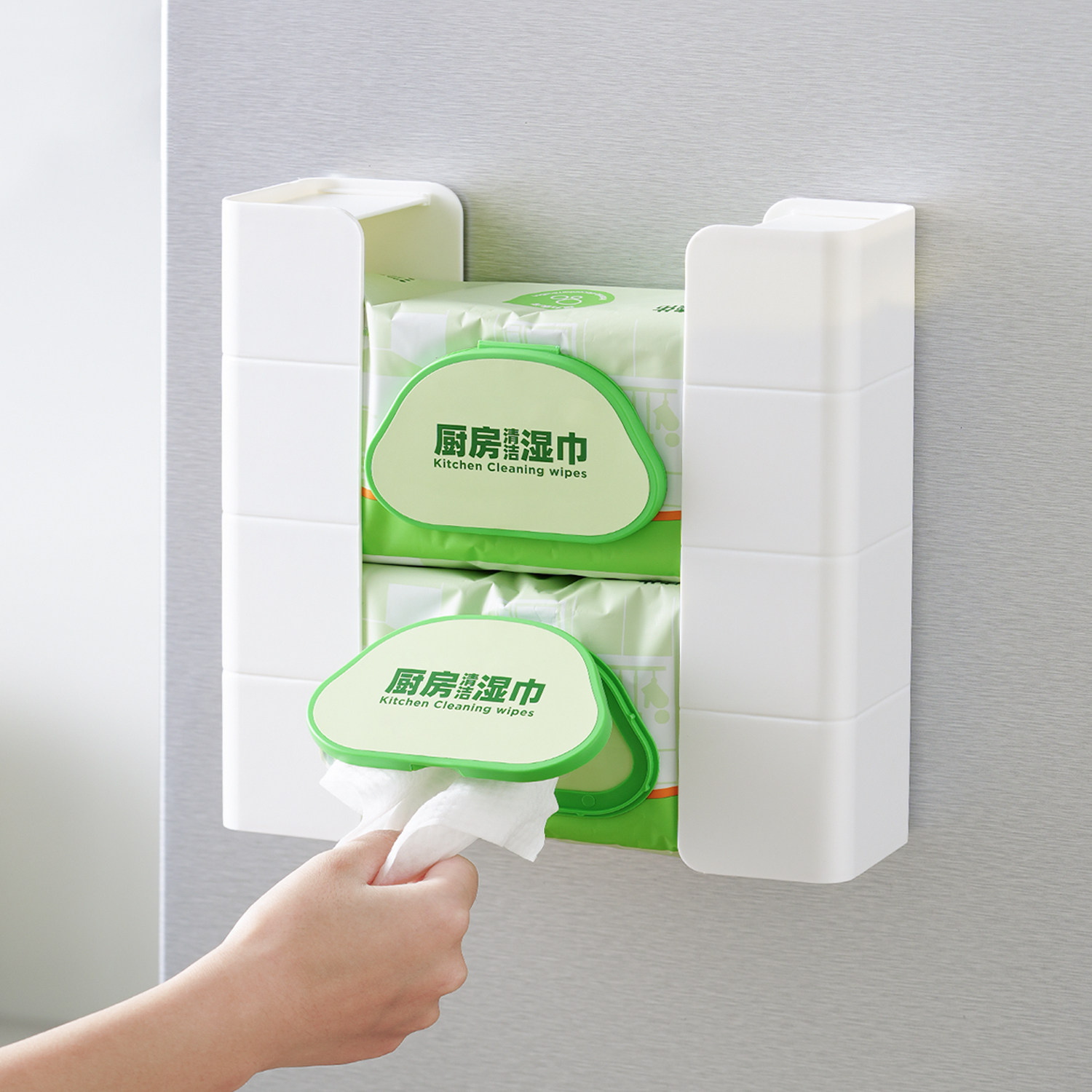 磁吸式厨房纸收纳盒壁挂式图片