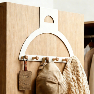 衣柜外侧面挂架次净衣门后挂钩衣帽间挂衣架免打孔柜子挂衣服收纳