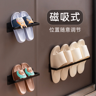 置物架防盗门上挂鞋 架入户门免打孔放鞋 架门口收纳架 架拖鞋 磁吸鞋