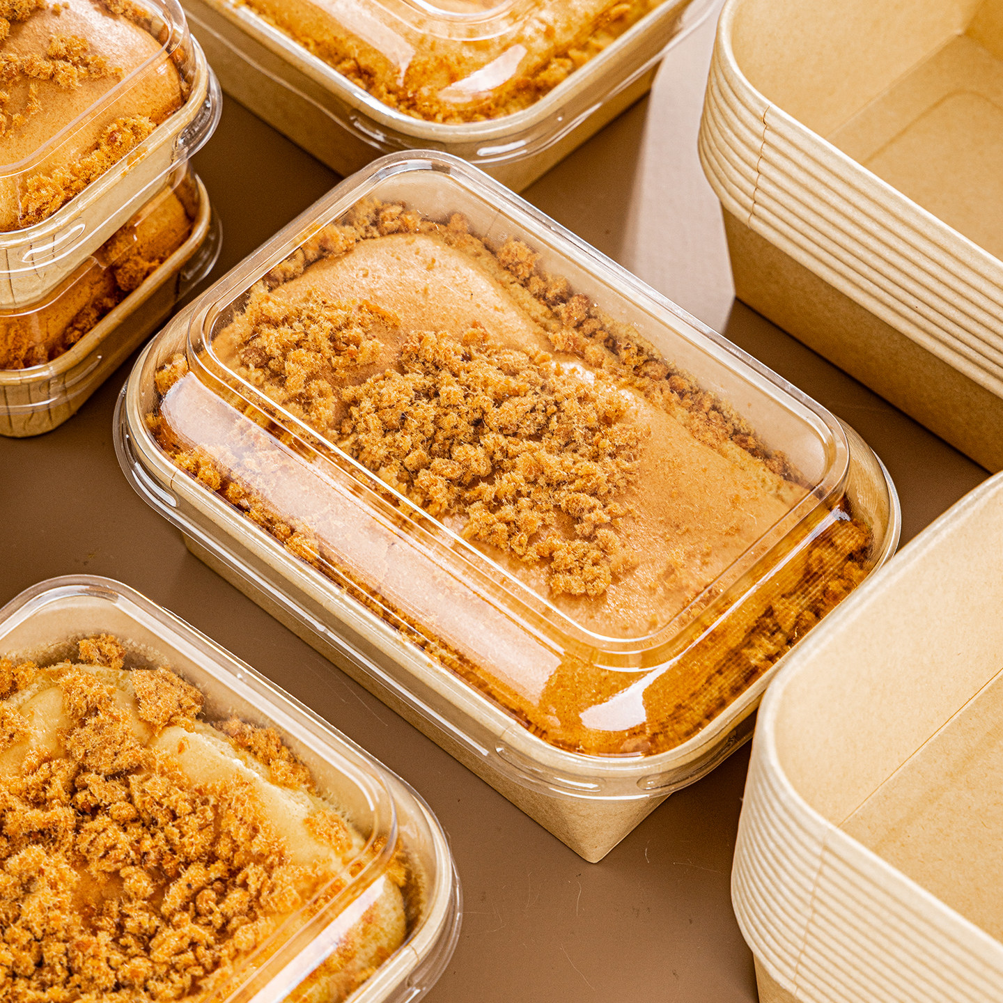 蛋糕纸杯戚风纸托包装盒带盖烘焙