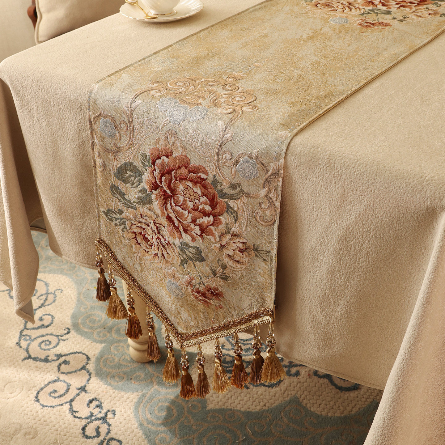 轻奢高端桌旗2025新款斗柜盖布