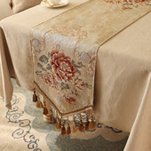 高级感长条电视柜斗柜盖布2025新款 餐桌桌旗轻奢高端欧式 奢华美式